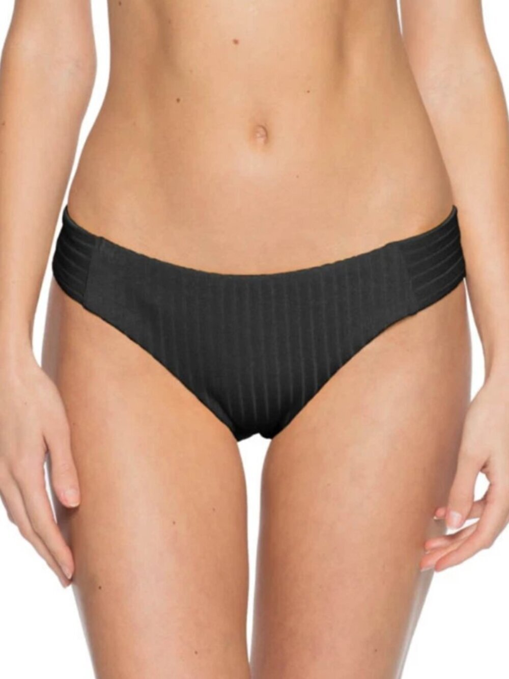 Becca by Rebecca Virtue Loreto Ribbed American-Fit Bikini Bottom Size M NWT